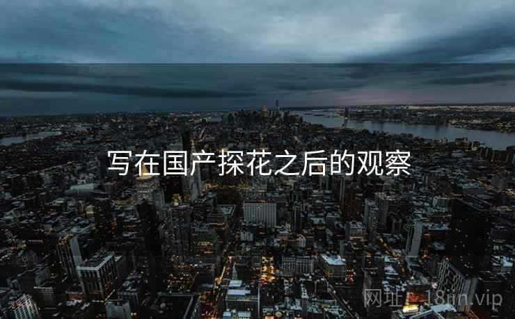 写在国产探花之后的观察