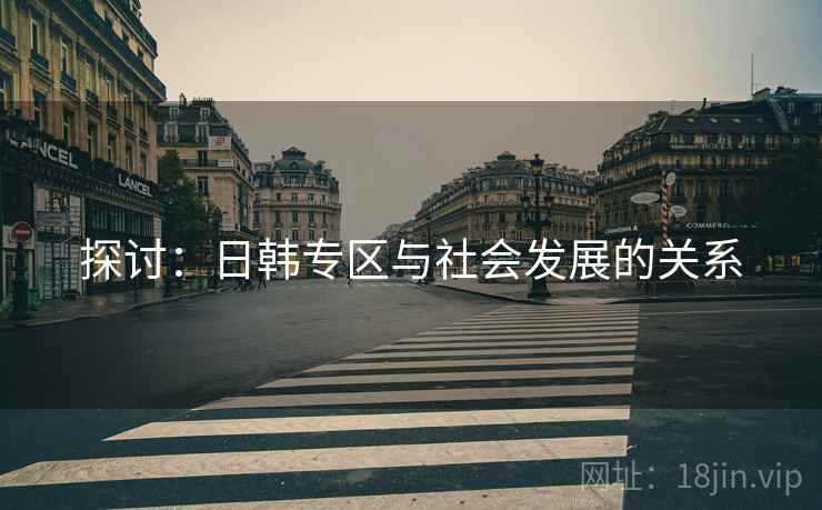 探讨：日韩专区与社会发展的关系