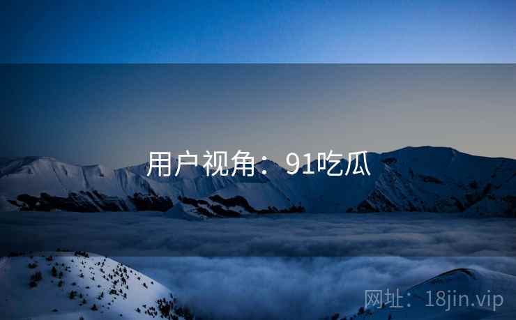 用户视角：91吃瓜